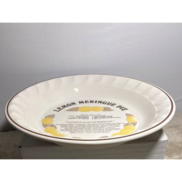 Lemon Meringue Pie Recipe Plate Vintage Festival Ironstone 10.5" - Picture 3 of 9